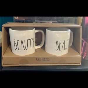 Rae Dunn Beauty & Beast Mug Set